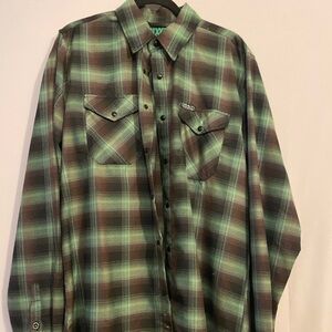 Dixxon Green Plaid Flannel Gravity Collection